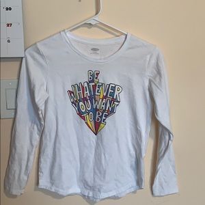 White Inspirational Quote Long Sleeve Shirt